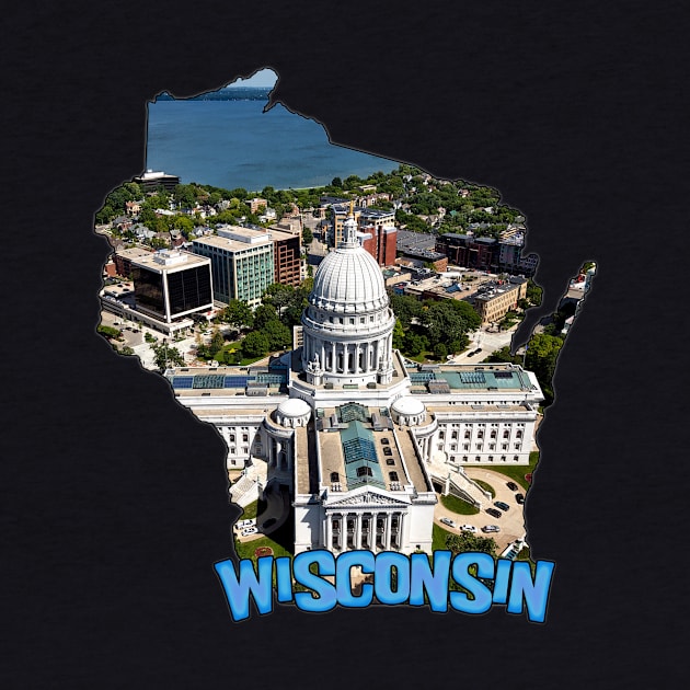 Wisconsin State Outline (Madison) by gorff